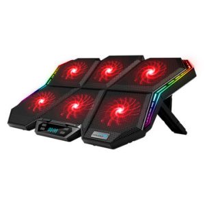 COOLCOLD Gaming Laptop Cooler Adjustable RGB Laptop Cooling Pad