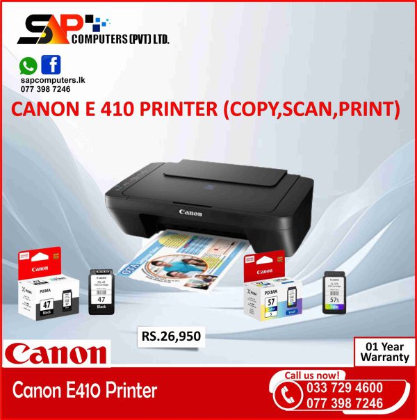 Canon E410 printer (Print / Copy / Scan)