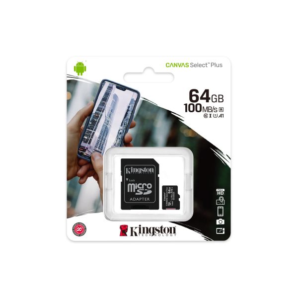 Kingston 64GB Micro SD Memory Card Class 10 - Image 2