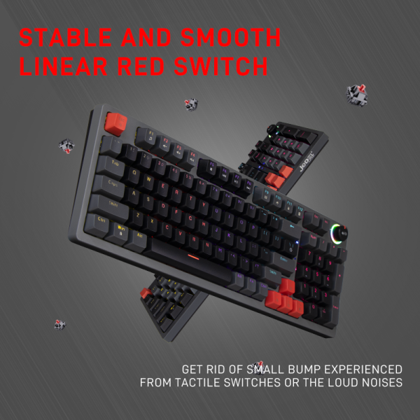 Jedel KL-114 USB Mechanical Gaming Keyboard (Red Switch) - Image 3