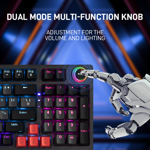 Jedel KL-114 USB Mechanical Gaming Keyboard (Red Switch) - Image 6