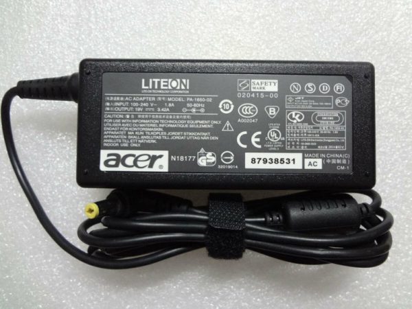 Acer Laptop Power Adapter Charger 19V 3.42A 65W 5.5×1.7mm