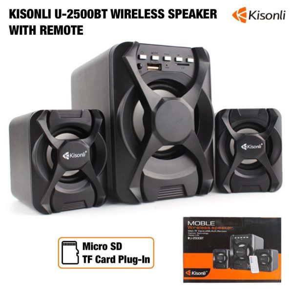 Kisonli U-2500BT Usb 2.1 Portable Computer Speaker (3MW)