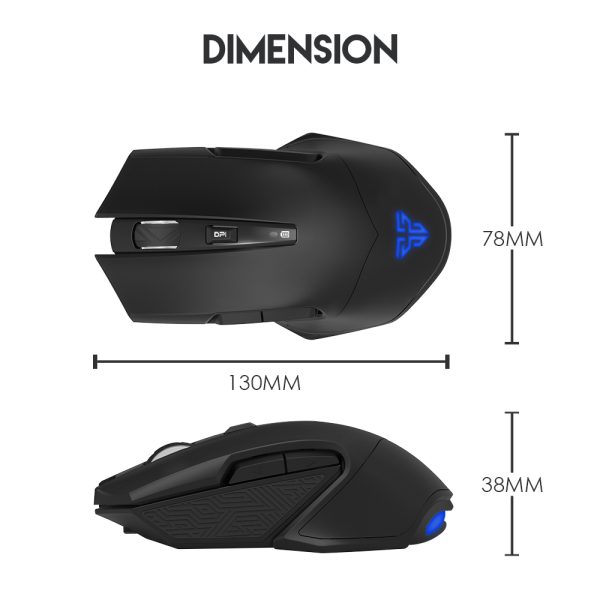 FANTECH WGC1 VENOM 2400DPI 2.4GHz Hybrid-Wireless Gaming Mouse - Image 4