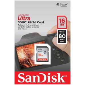 SanDisk 16GB Ultra SDHC Class 10 UHS-I Memory Card