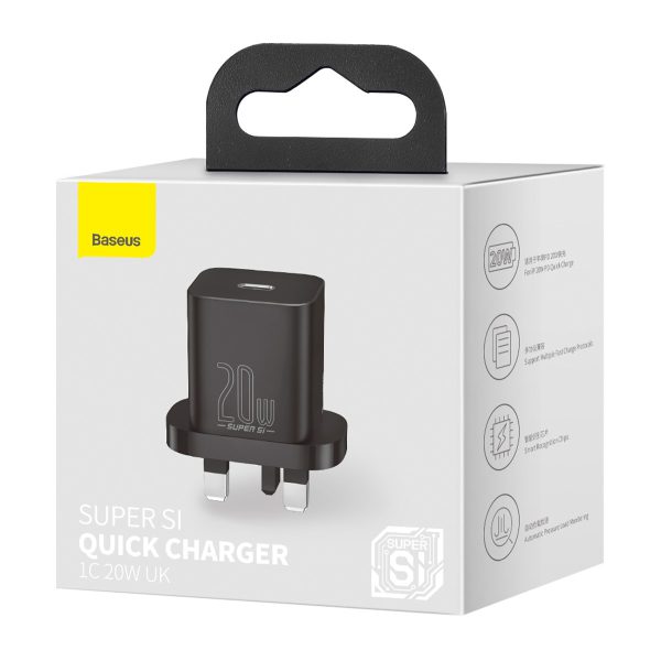 Baseus Super Si Quick Charger 1C 20W UK Black