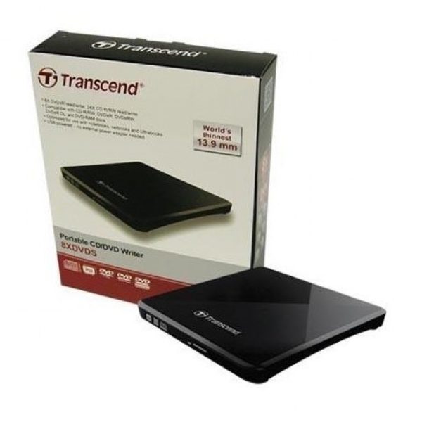 Transcend TS8XDVDS-K External DVD writer Retail USB 2.0 Black