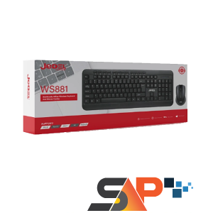 Jedel WS881 Wireless Office Membrane Keyboard – Black