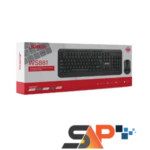 Jedel WS881 Wireless Office Membrane Keyboard – Black