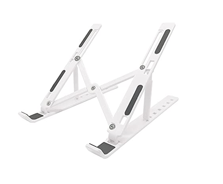 WHITE PLASTIC LAPTOP STAND