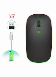 Ultra Thin 2.4G Grey 2 in1 Rechargable Wireless Mouse (6MW) - Image 2
