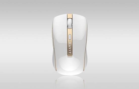 Havit Wireless Mouse-MS951GT-White+Gold