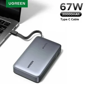 UGREEN 20000mAh 67W Nexode Power Bank with Built-in Cable - PB550 - 85166B (1Y)