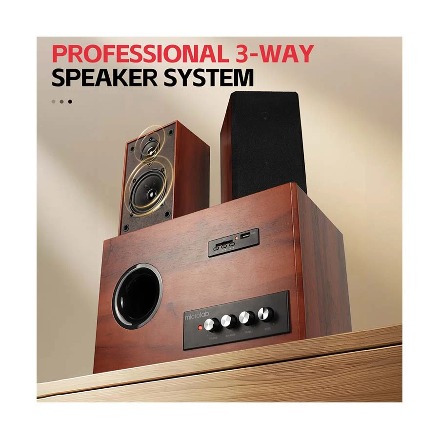 Microlab M890BT 2.1 3-way Multimedia Speaker - Image 2